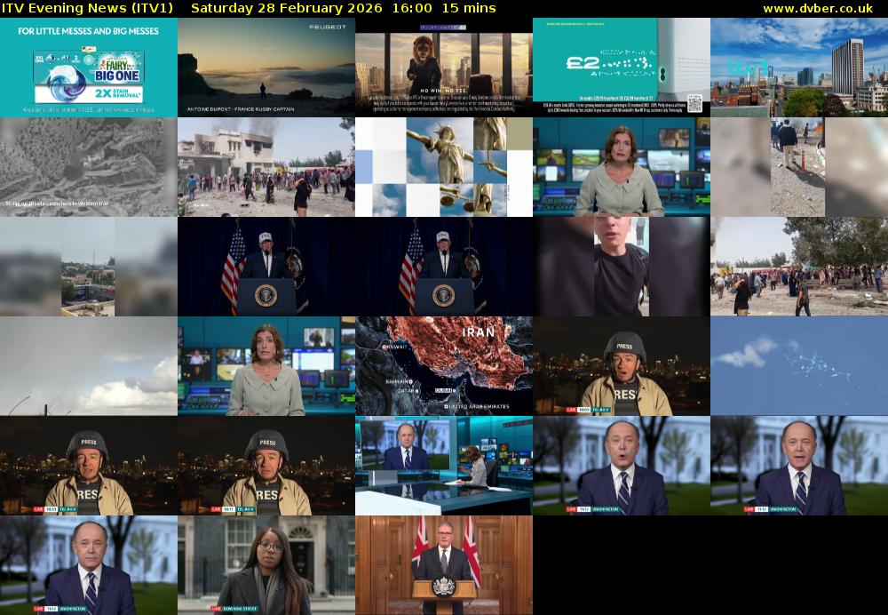 ITV Evening News (ITV1) Saturday 28 February 2026 16:00 - 16:15