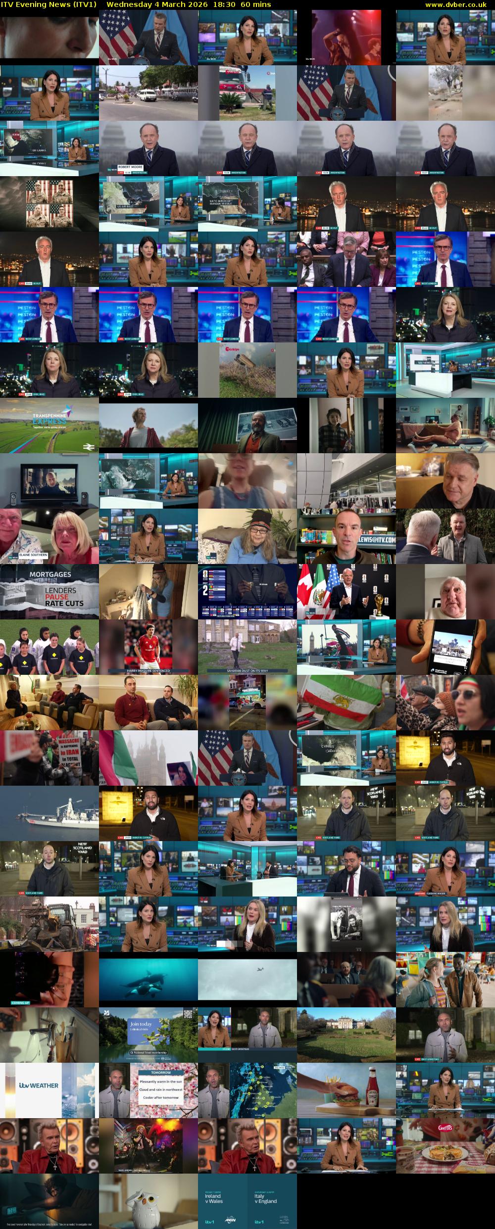 ITV Evening News (ITV1) Wednesday 4 March 2026 18:30 - 19:30