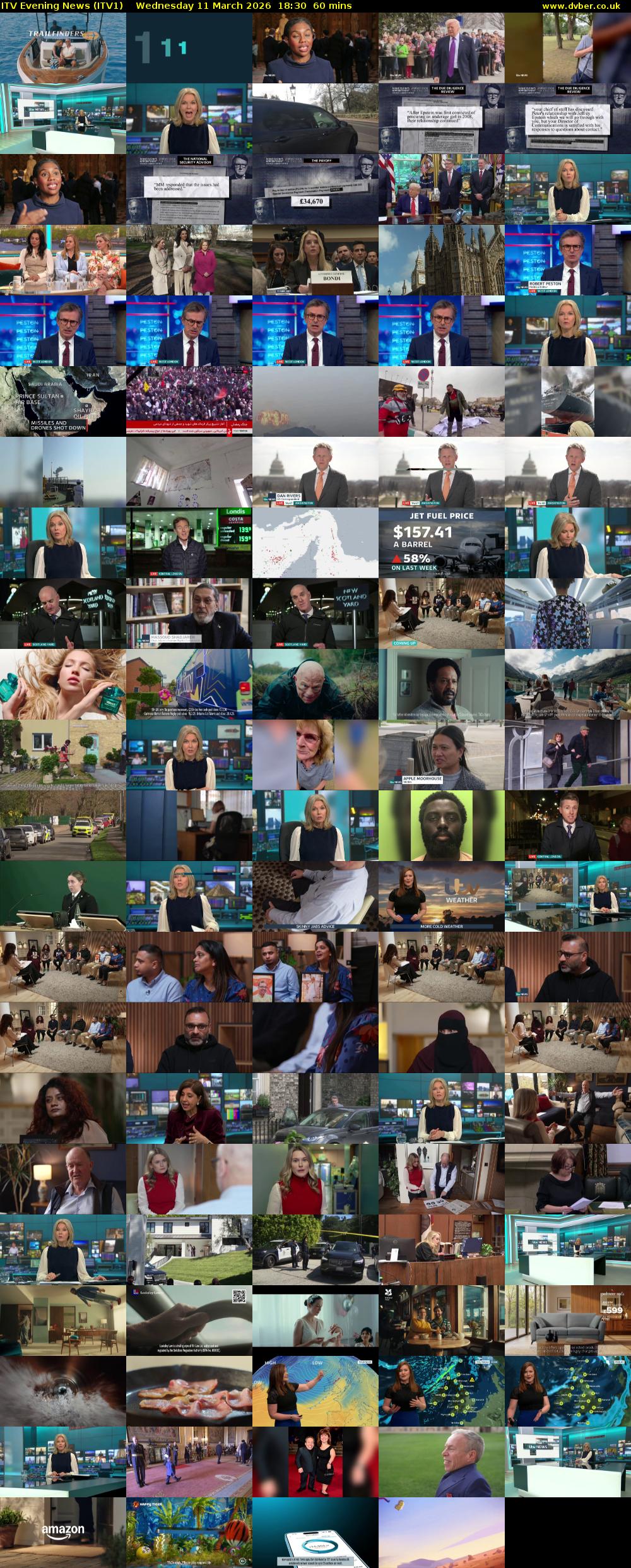 ITV Evening News (ITV1) Wednesday 11 March 2026 18:30 - 19:30