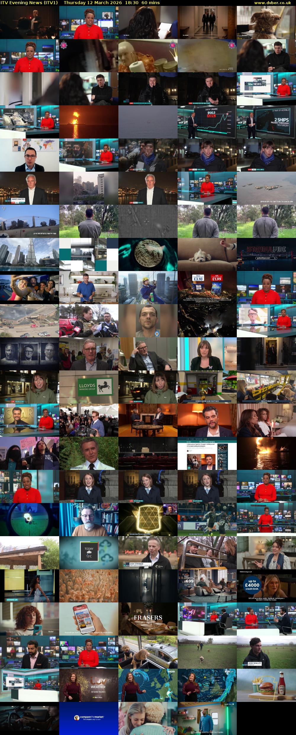 ITV Evening News (ITV1) Thursday 12 March 2026 18:30 - 19:30