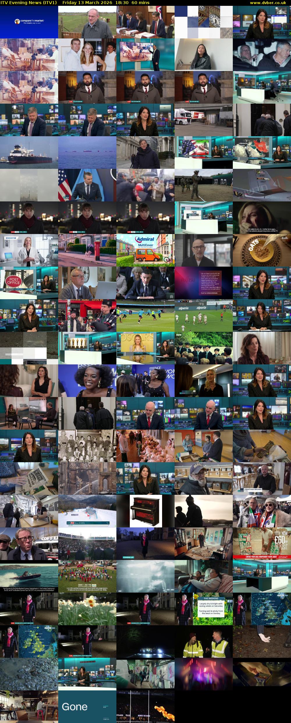 ITV Evening News (ITV1) Friday 13 March 2026 18:30 - 19:30