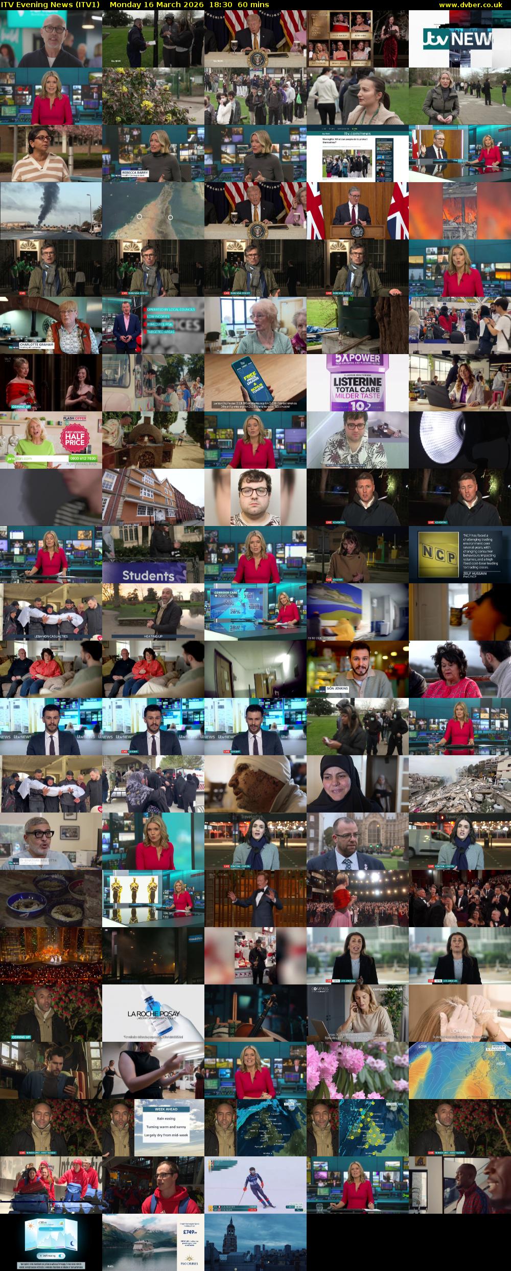 ITV Evening News (ITV1) Monday 16 March 2026 18:30 - 19:30