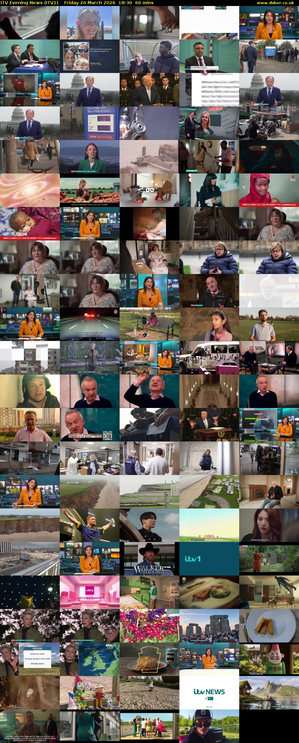 ITV Evening News (ITV1) Friday 20 March 2026 18:30 - 19:30