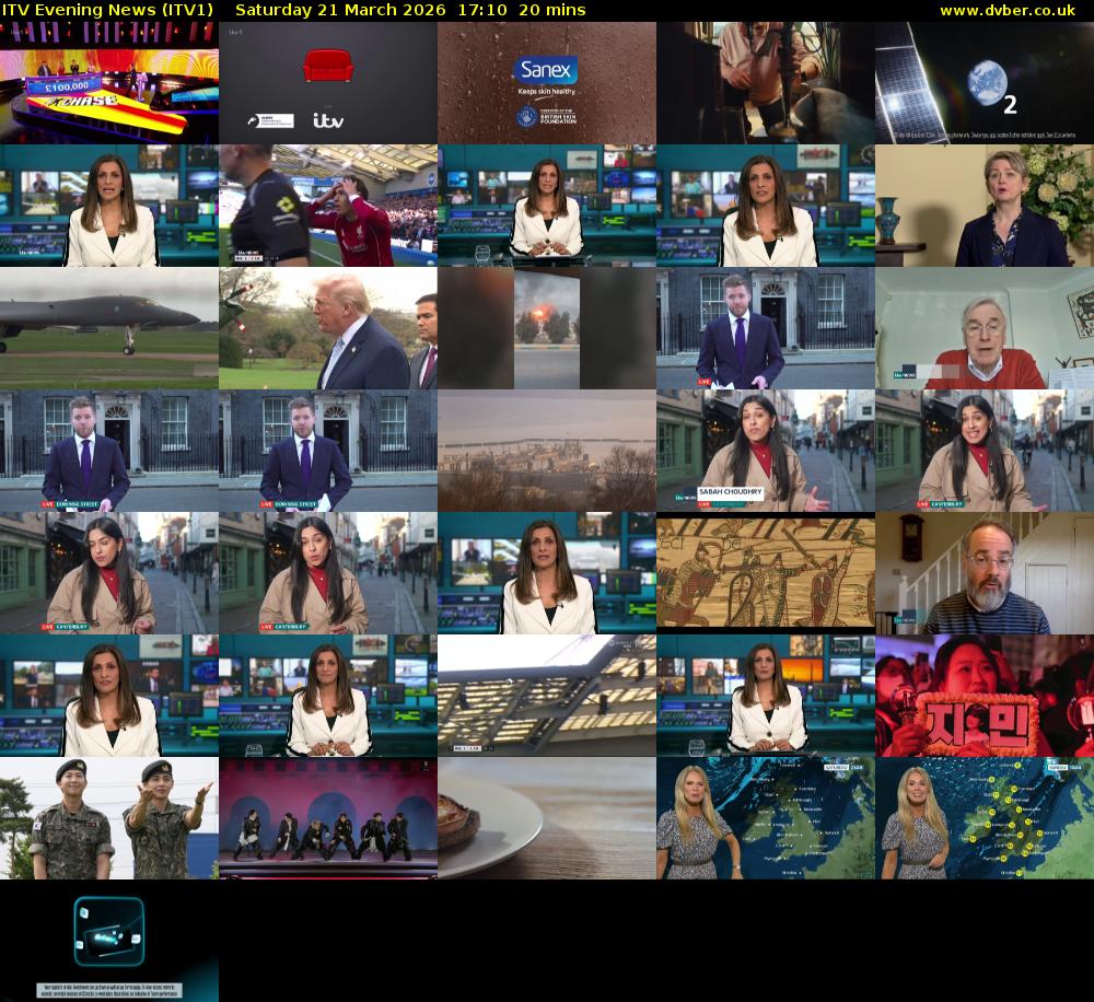 ITV Evening News (ITV1) Saturday 21 March 2026 17:10 - 17:30
