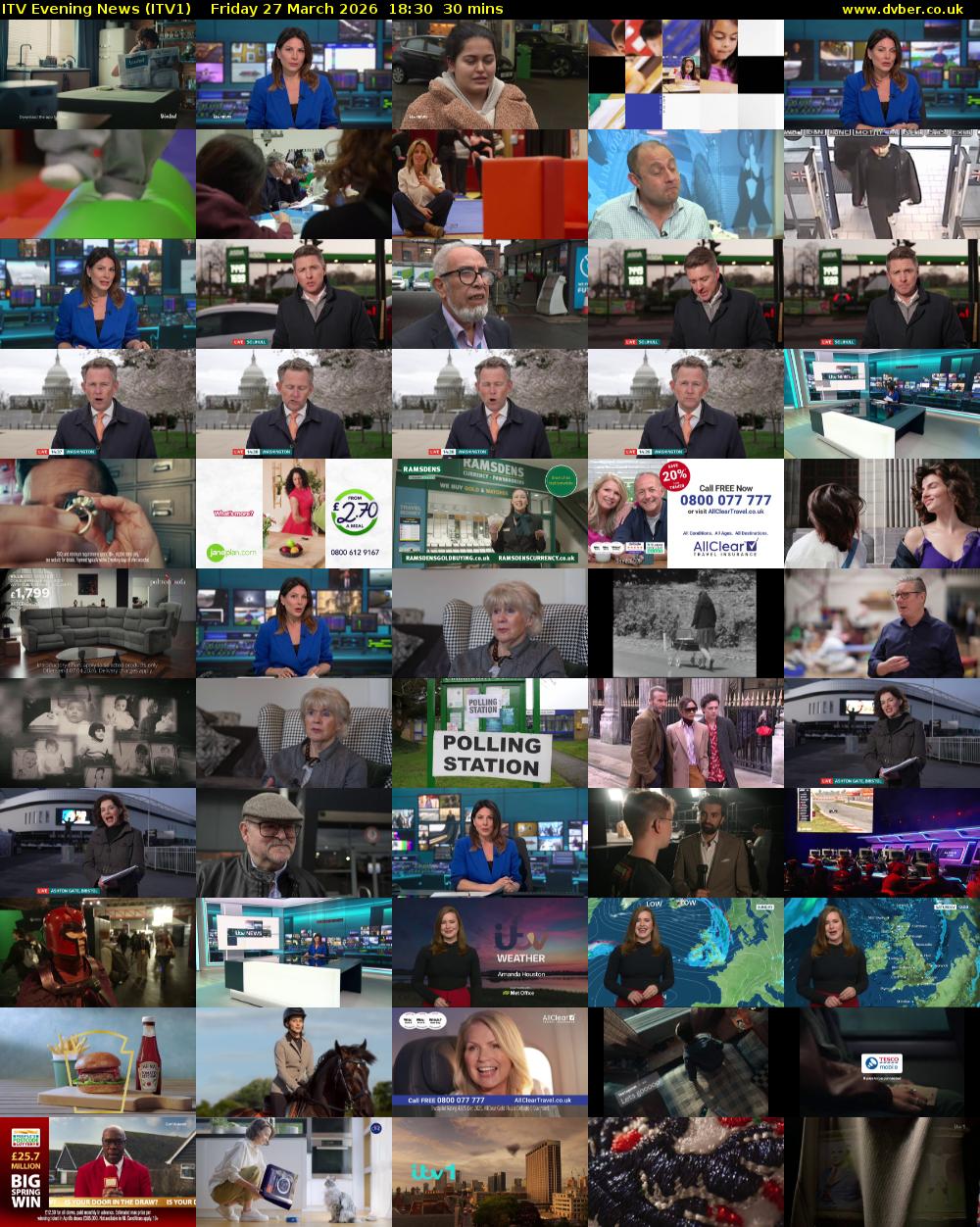 ITV Evening News (ITV1) Friday 27 March 2026 18:30 - 19:00