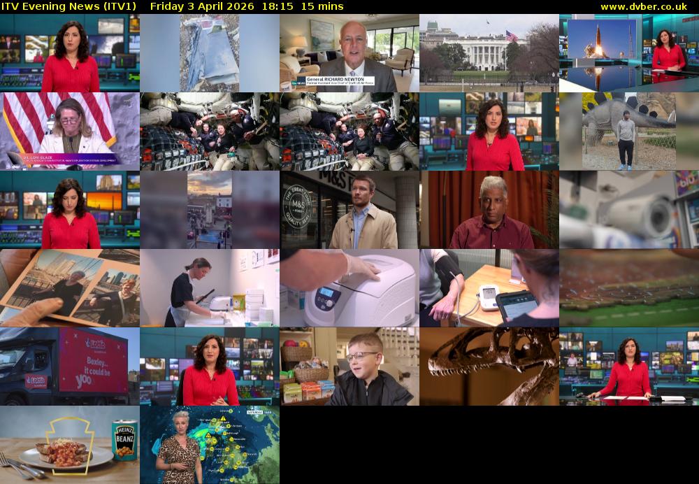 ITV Evening News (ITV1) Friday 3 April 2026 18:15 - 18:30