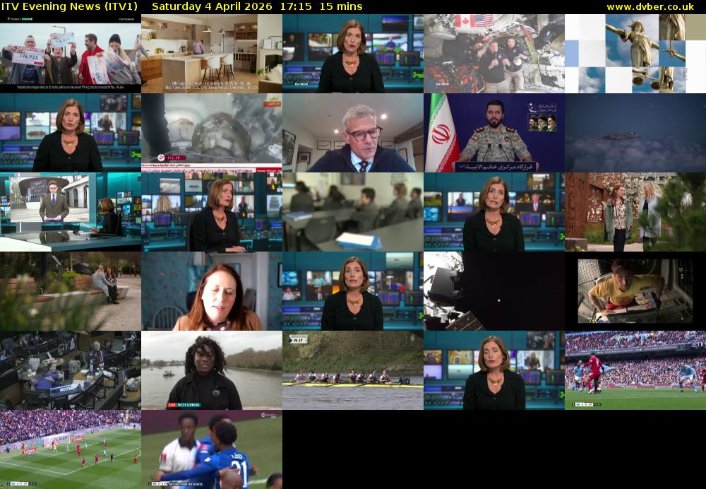 ITV Evening News (ITV1) Saturday 4 April 2026 17:15 - 17:30