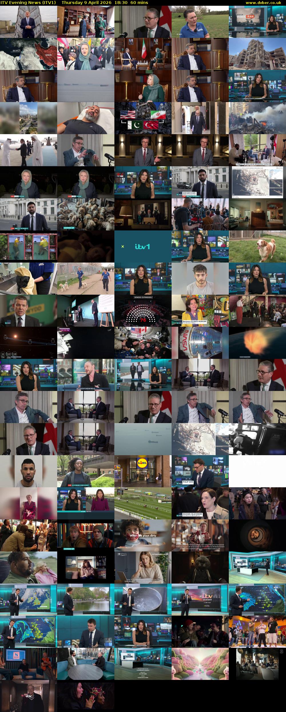 ITV Evening News (ITV1) Thursday 9 April 2026 18:30 - 19:30