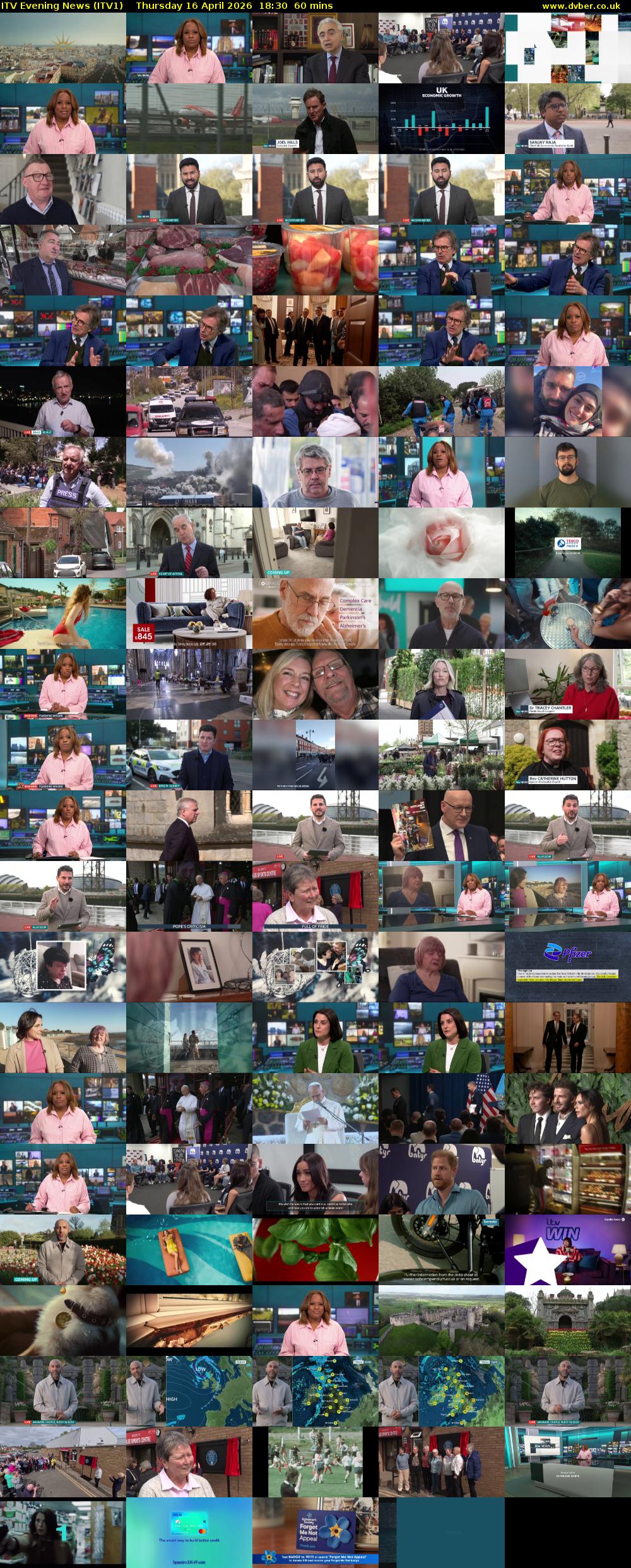 ITV Evening News (ITV1) Thursday 16 April 2026 18:30 - 19:30