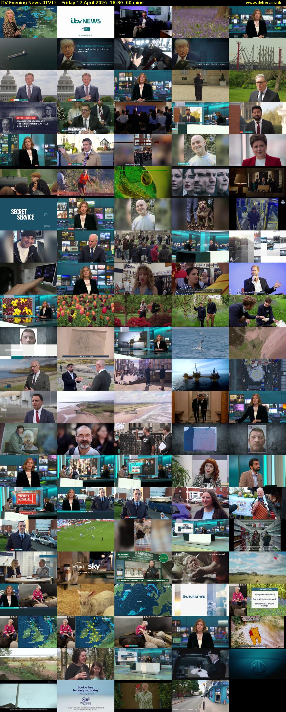ITV Evening News (ITV1) Friday 17 April 2026 18:30 - 19:30