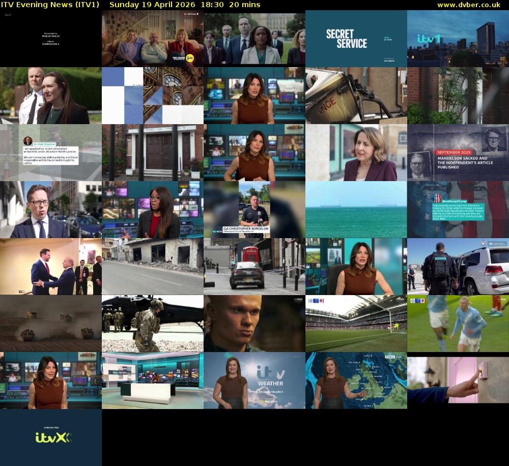 ITV Evening News (ITV1) Sunday 19 April 2026 18:30 - 18:50