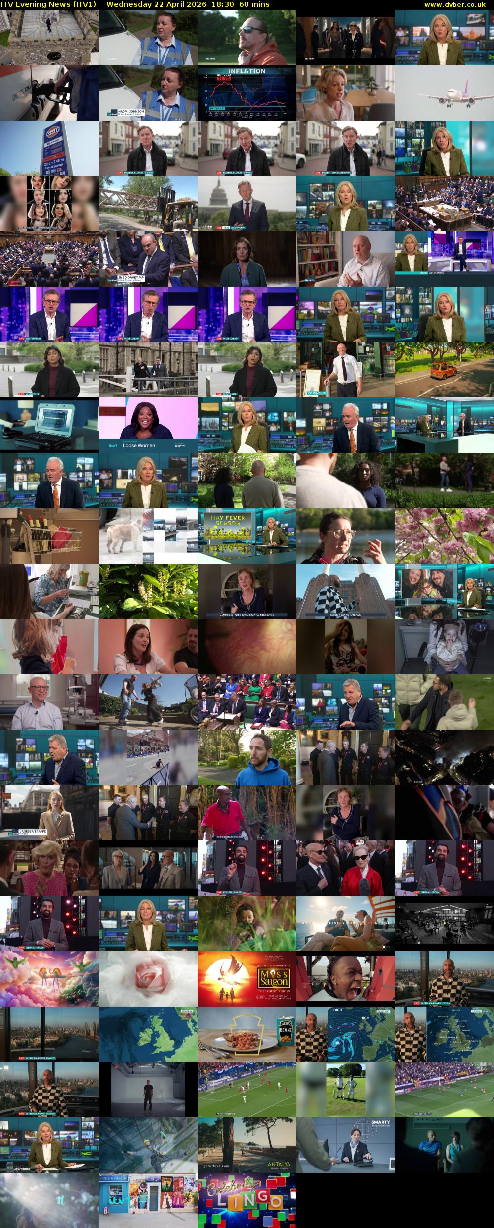 ITV Evening News (ITV1) Wednesday 22 April 2026 18:30 - 19:30