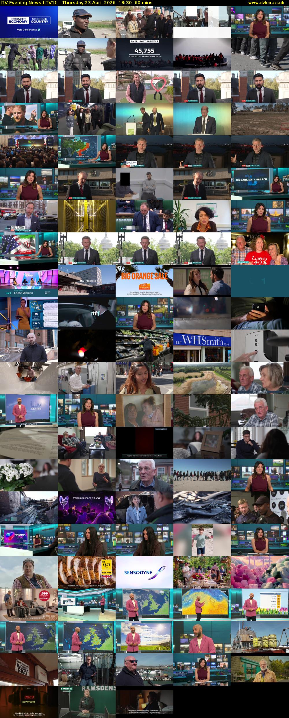ITV Evening News (ITV1) Thursday 23 April 2026 18:30 - 19:30