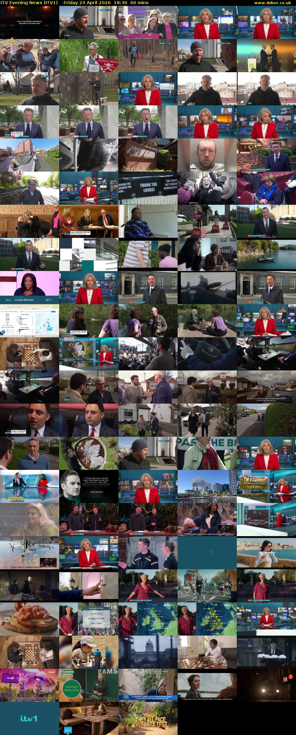 ITV Evening News (ITV1) Friday 24 April 2026 18:30 - 19:30