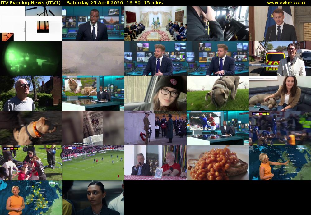 ITV Evening News (ITV1) Saturday 25 April 2026 16:30 - 16:45