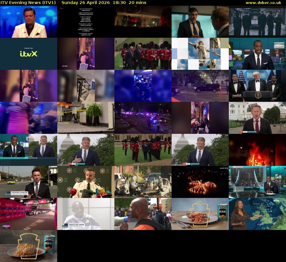 ITV Evening News (ITV1) Sunday 26 April 2026 18:30 - 18:50