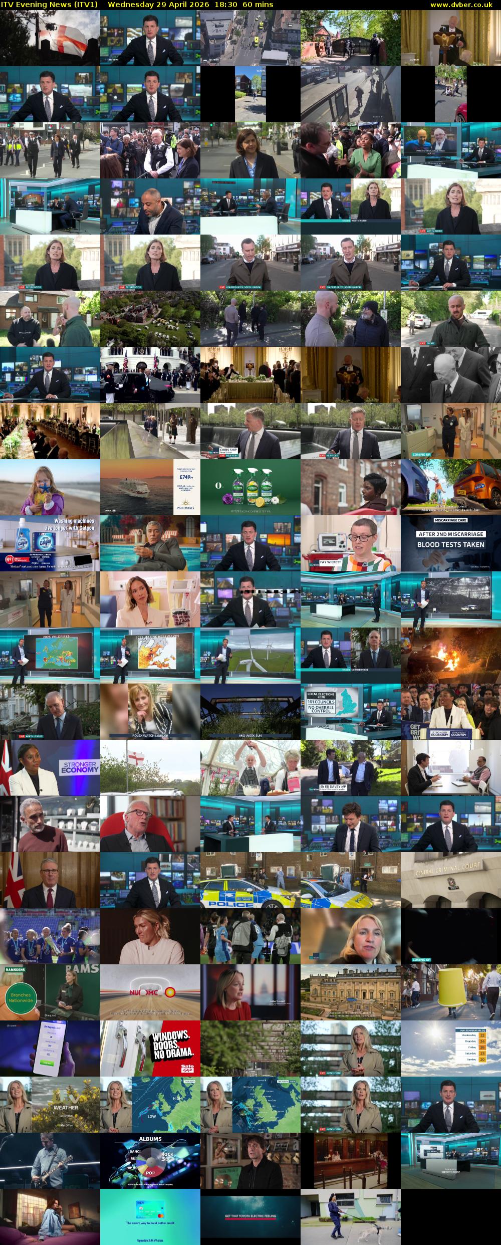 ITV Evening News (ITV1) Wednesday 29 April 2026 18:30 - 19:30