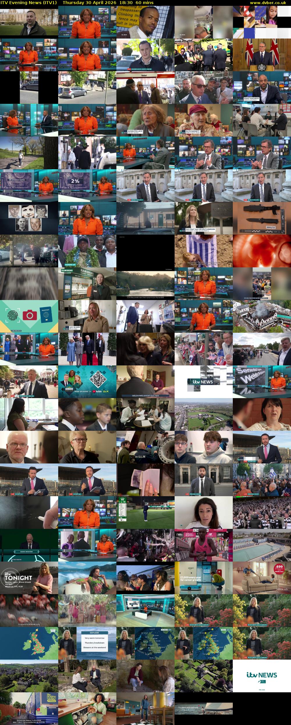 ITV Evening News (ITV1) Thursday 30 April 2026 18:30 - 19:30