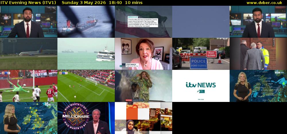 ITV Evening News (ITV1) Sunday 3 May 2026 18:40 - 18:50
