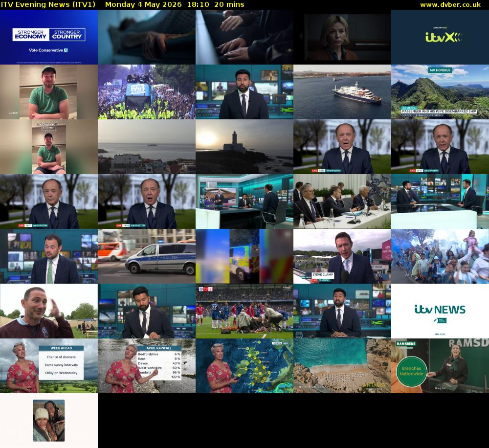 ITV Evening News (ITV1) Monday 4 May 2026 18:10 - 18:30