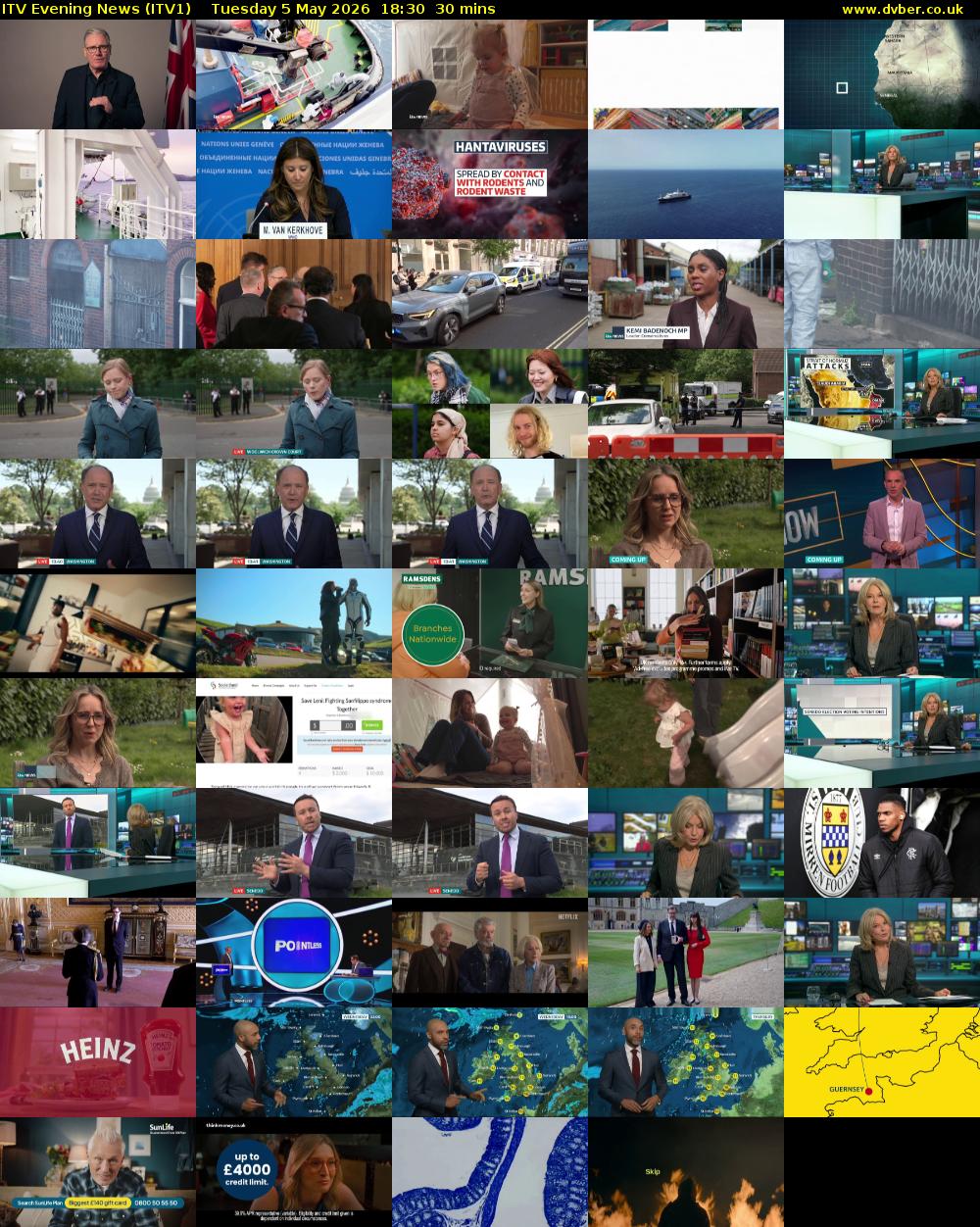 ITV Evening News (ITV1) Tuesday 5 May 2026 18:30 - 19:00