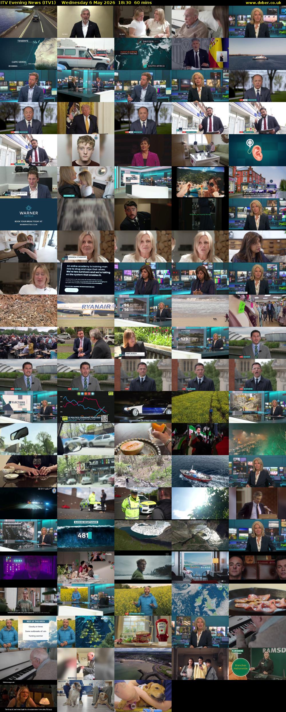 ITV Evening News (ITV1) Wednesday 6 May 2026 18:30 - 19:30