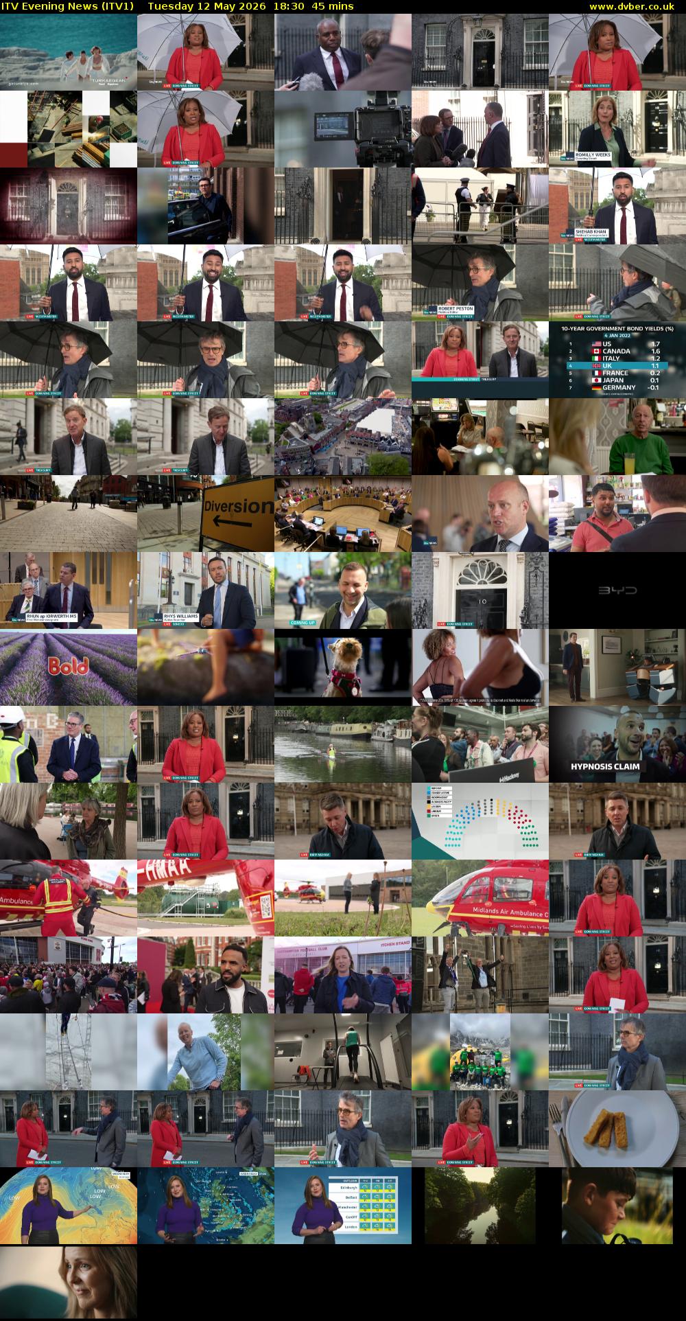 ITV Evening News (ITV1) Tuesday 12 May 2026 18:30 - 19:15