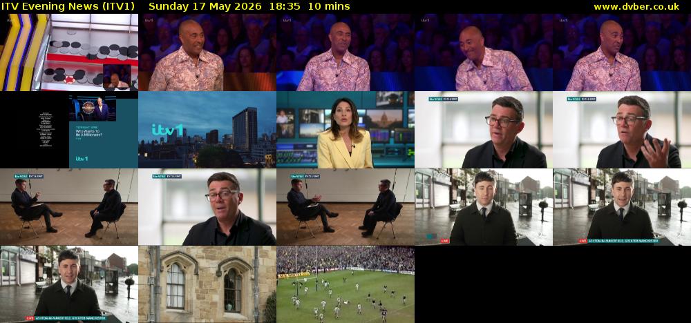 ITV Evening News (ITV1) Sunday 17 May 2026 18:35 - 18:45