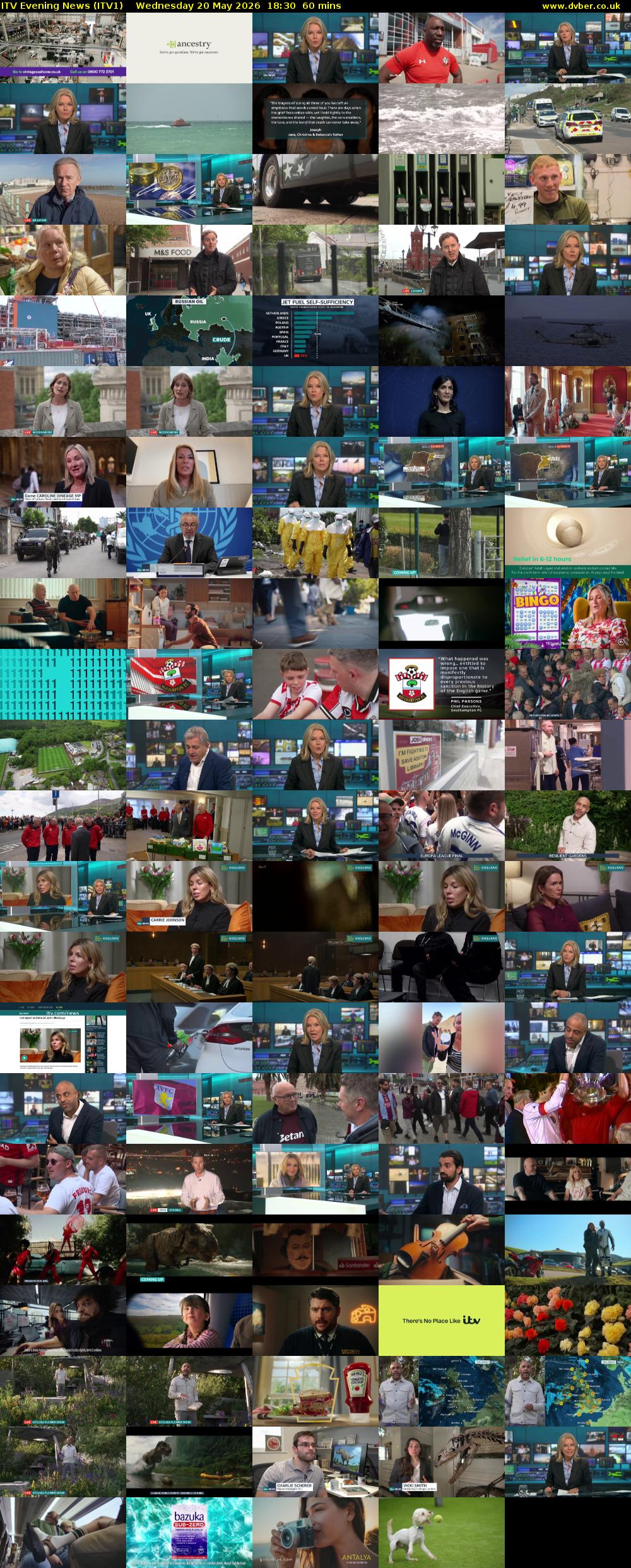 ITV Evening News (ITV1) Wednesday 20 May 2026 18:30 - 19:30