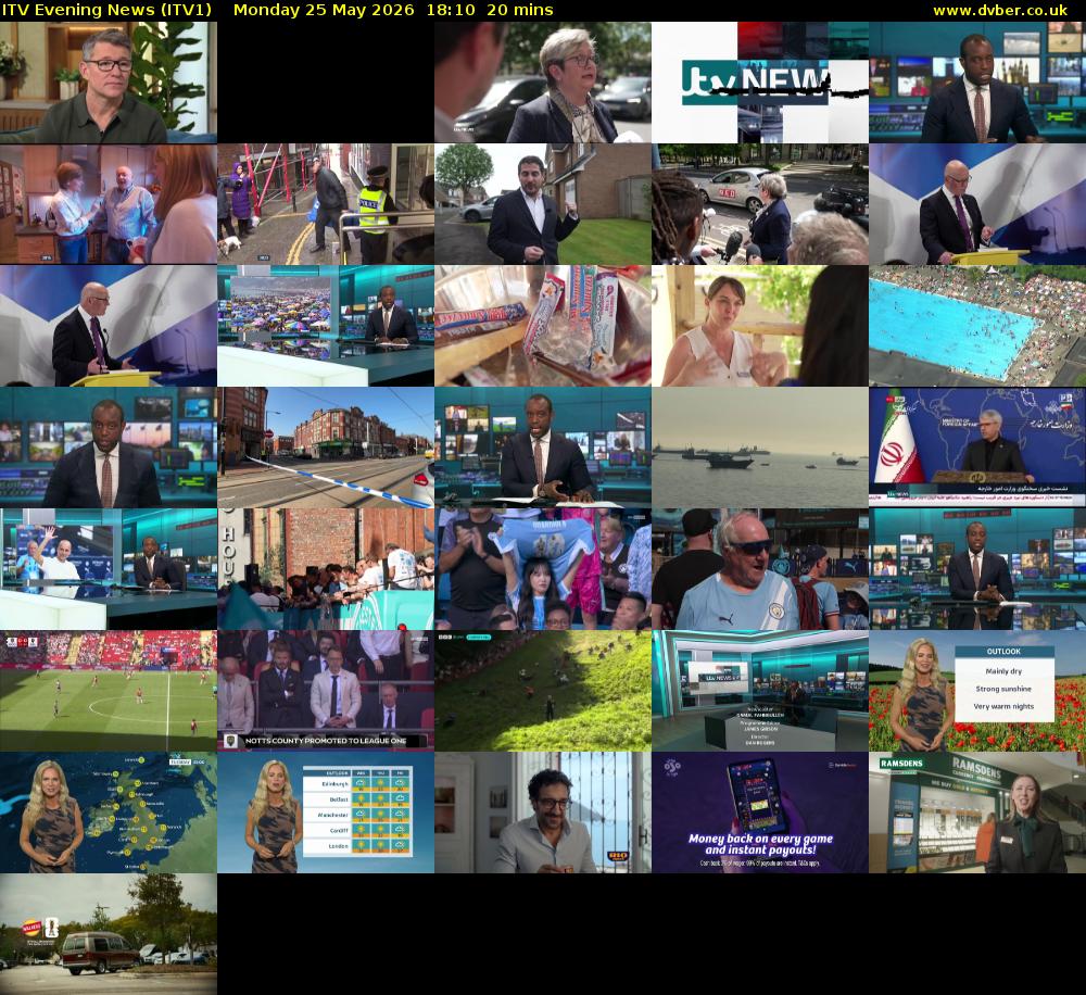 ITV Evening News (ITV1) Monday 25 May 2026 18:10 - 18:30