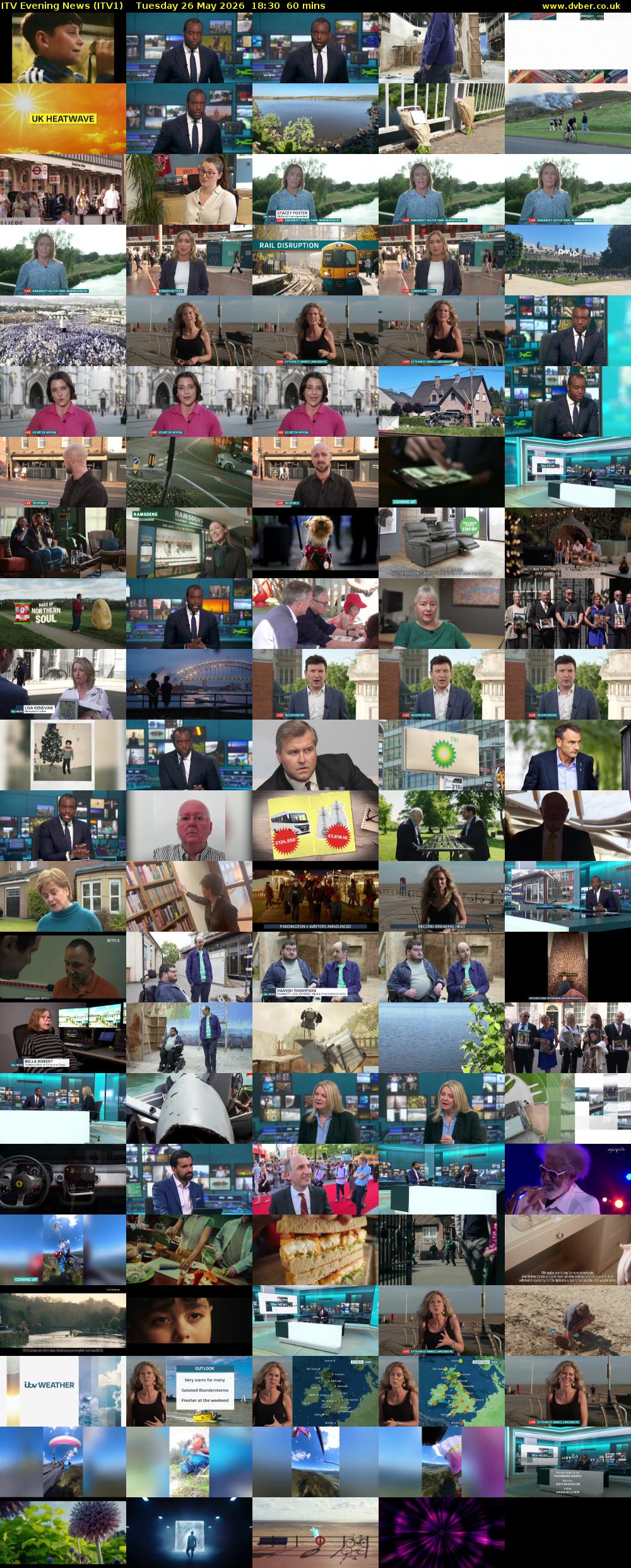 ITV Evening News (ITV1) Tuesday 26 May 2026 18:30 - 19:30