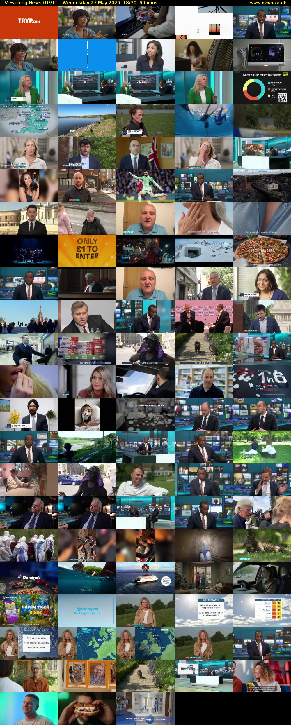 ITV Evening News (ITV1) Wednesday 27 May 2026 18:30 - 19:30
