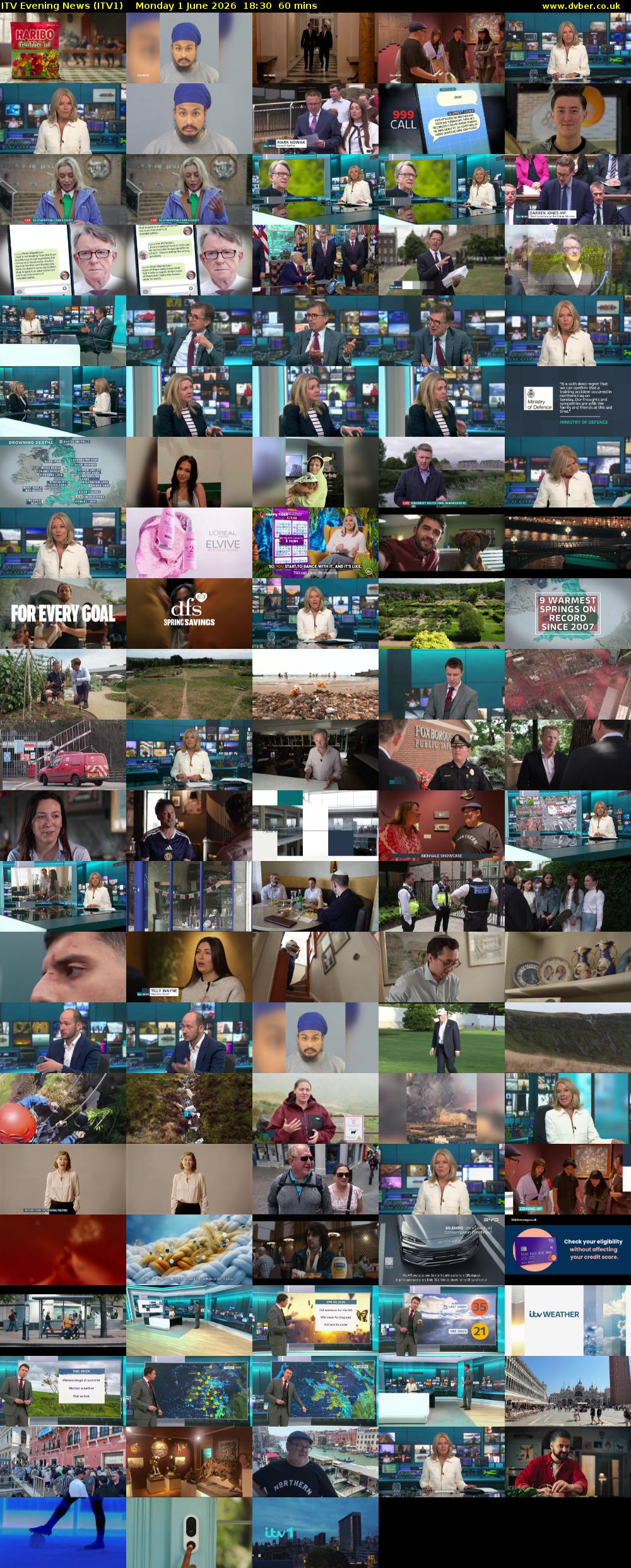 ITV Evening News (ITV1) Monday 1 June 2026 18:30 - 19:30