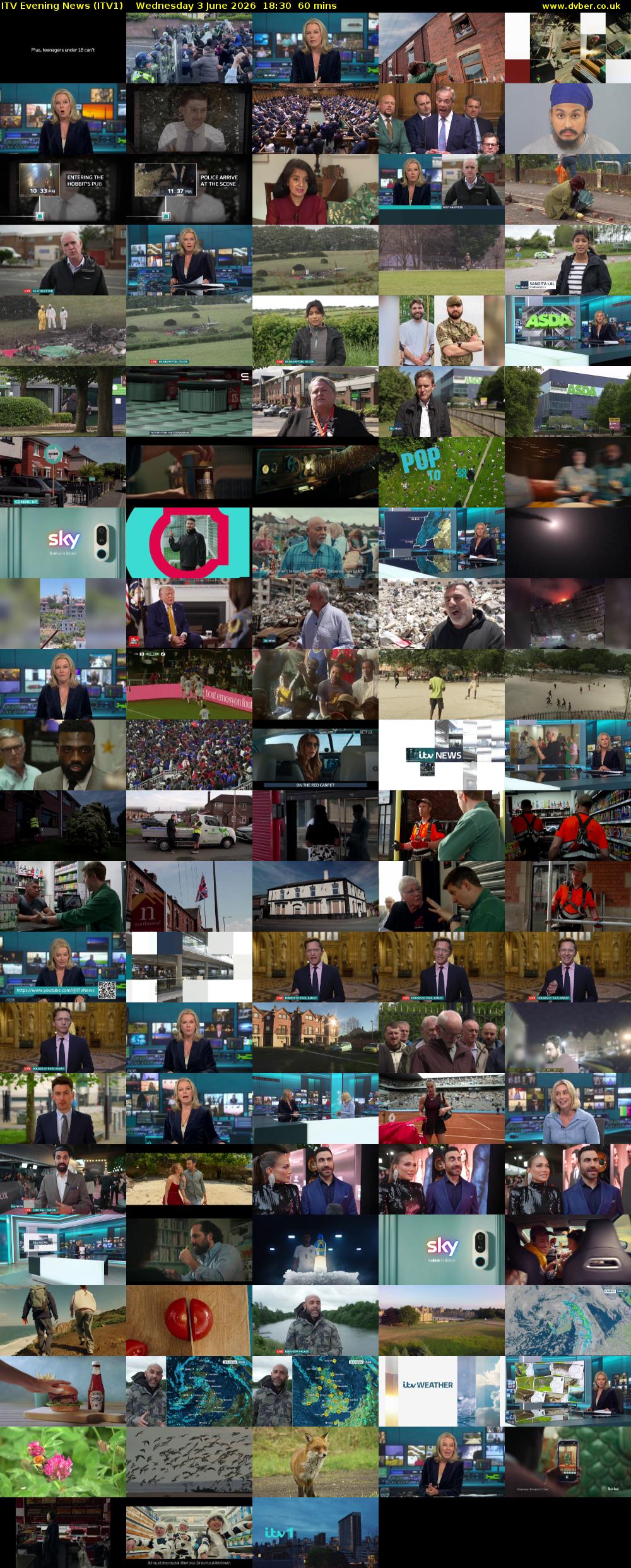 ITV Evening News (ITV1) Wednesday 3 June 2026 18:30 - 19:30