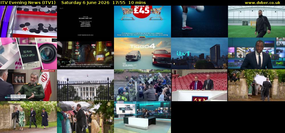ITV Evening News (ITV1) Saturday 6 June 2026 17:55 - 18:05