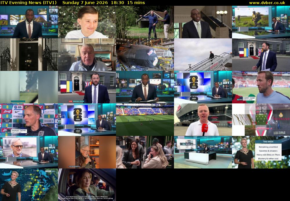 ITV Evening News (ITV1) Sunday 7 June 2026 18:30 - 18:45
