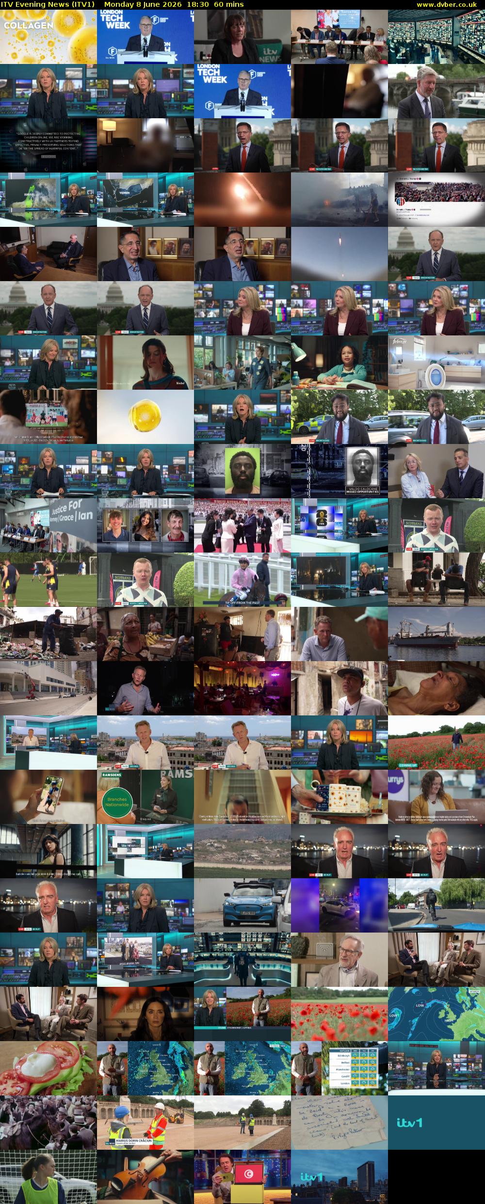ITV Evening News (ITV1) Monday 8 June 2026 18:30 - 19:30
