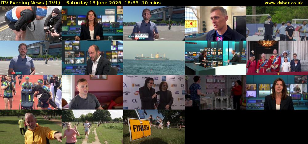 ITV Evening News (ITV1) Saturday 13 June 2026 18:35 - 18:45
