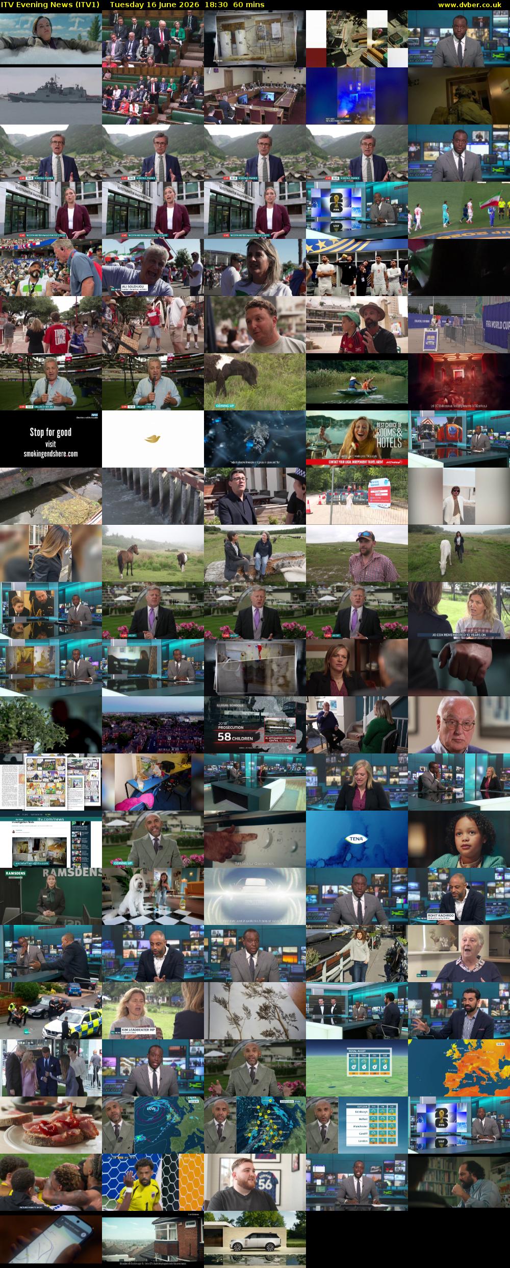 ITV Evening News (ITV1) Tuesday 16 June 2026 18:30 - 19:30