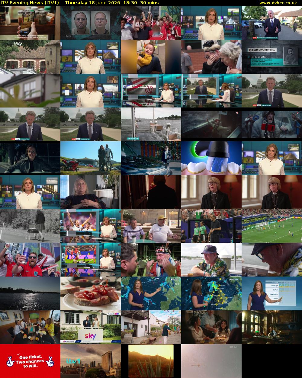 ITV Evening News (ITV1) Thursday 18 June 2026 18:30 - 19:00