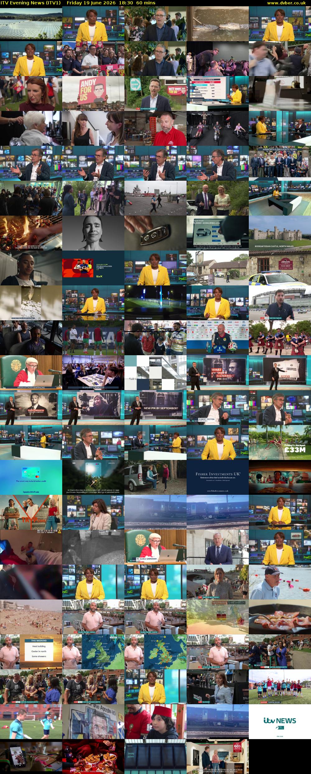 ITV Evening News (ITV1) Friday 19 June 2026 18:30 - 19:30