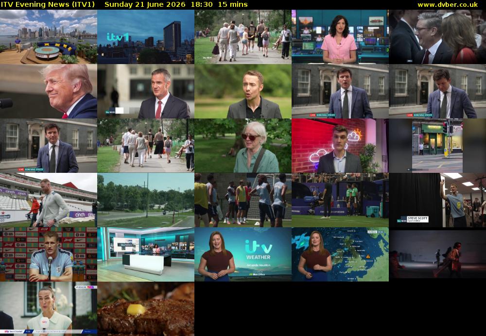 ITV Evening News (ITV1) Sunday 21 June 2026 18:30 - 18:45