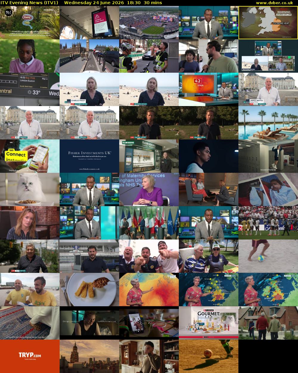 ITV Evening News (ITV1) Wednesday 24 June 2026 18:30 - 19:00
