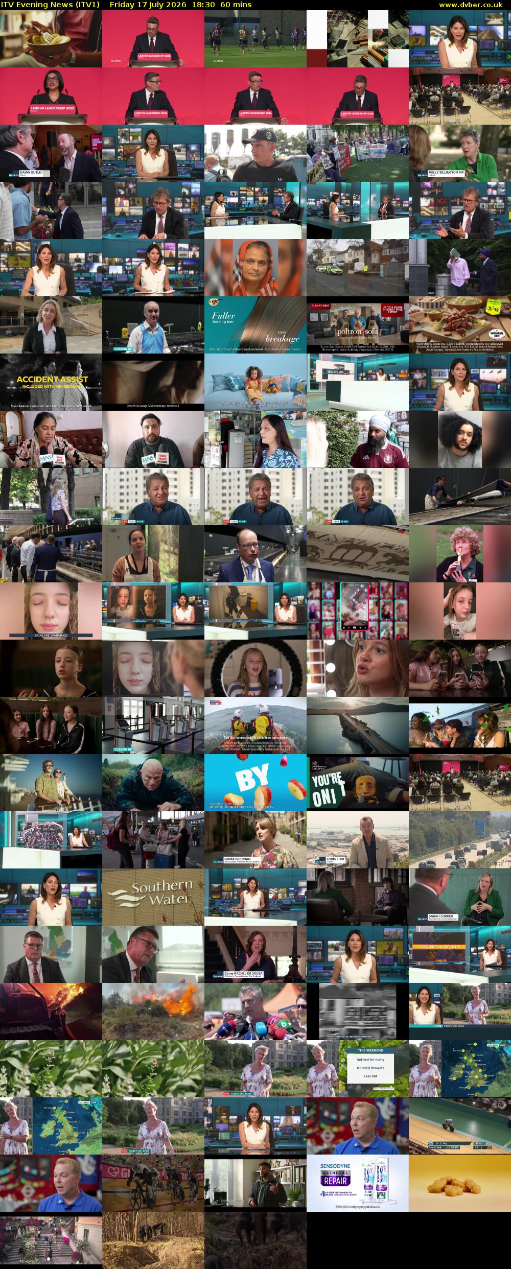 ITV Evening News (ITV1) Friday 17 July 2026 18:30 - 19:30