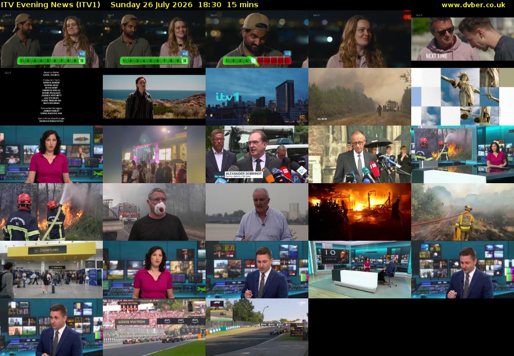 ITV Evening News (ITV1) Sunday 26 July 2026 18:30 - 18:45