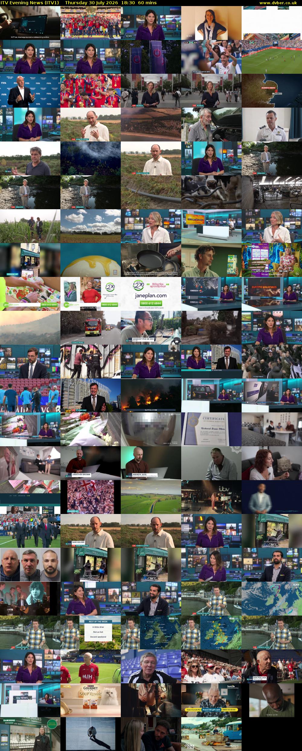 ITV Evening News (ITV1) Thursday 30 July 2026 18:30 - 19:30