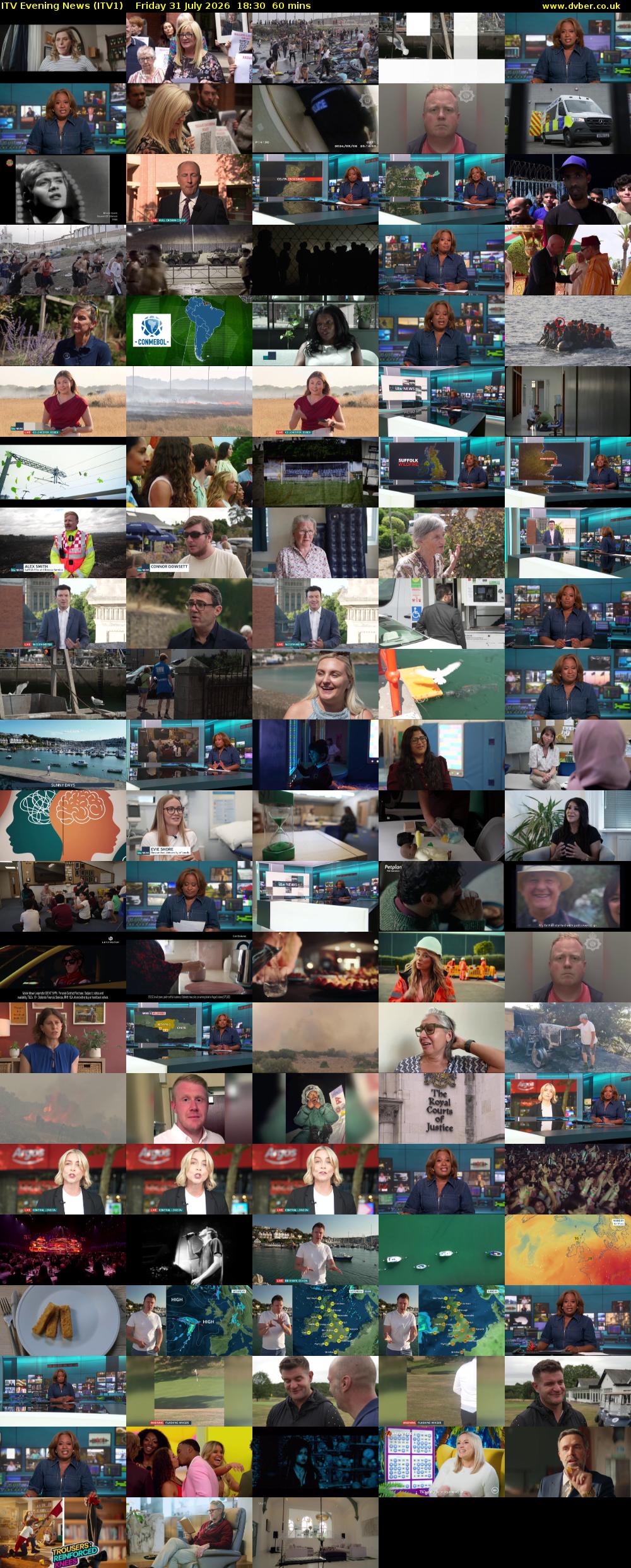 ITV Evening News (ITV1) Friday 31 July 2026 18:30 - 19:30