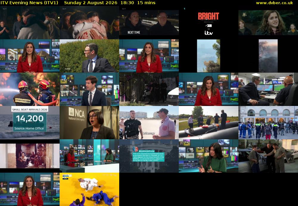 ITV Evening News (ITV1) Sunday 2 August 2026 18:30 - 18:45
