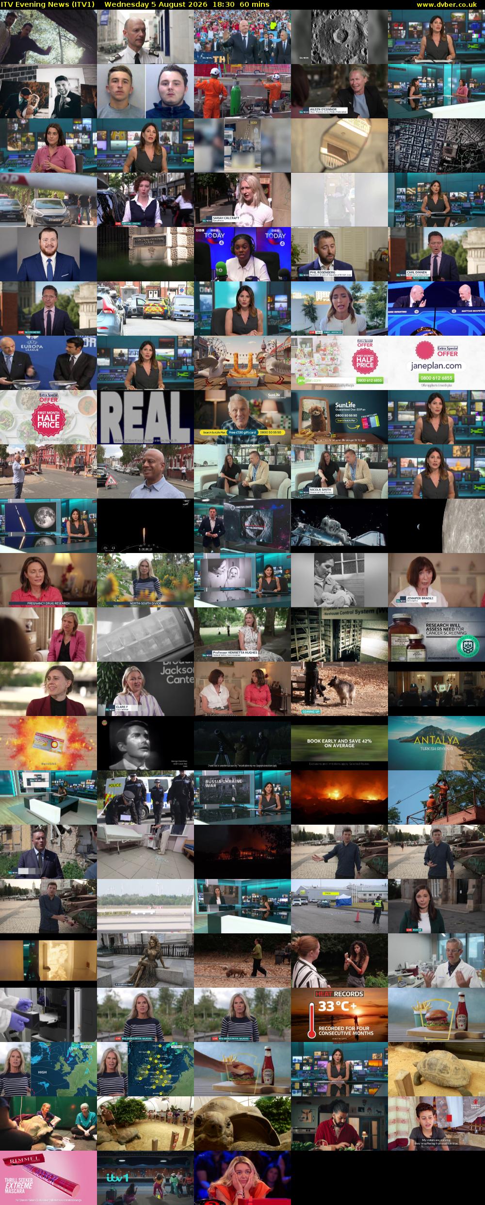 ITV Evening News (ITV1) Wednesday 5 August 2026 18:30 - 19:30