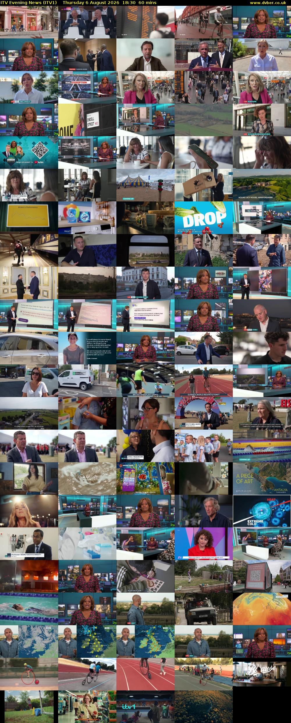 ITV Evening News (ITV1) Thursday 6 August 2026 18:30 - 19:30
